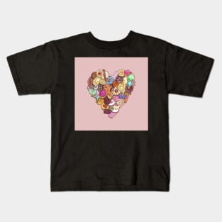 Cookie Heart on Pink Kids T-Shirt